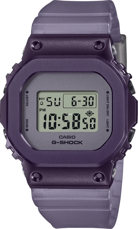 Casio,G-SHOCK 43.80x38.40mm,43.80x38.40mm,Resin,Grey,Purple,Quartz,Countdown,Chronograph,Month,Date,Hardlex,Square,GMS5600MF,GMS5600MF-6