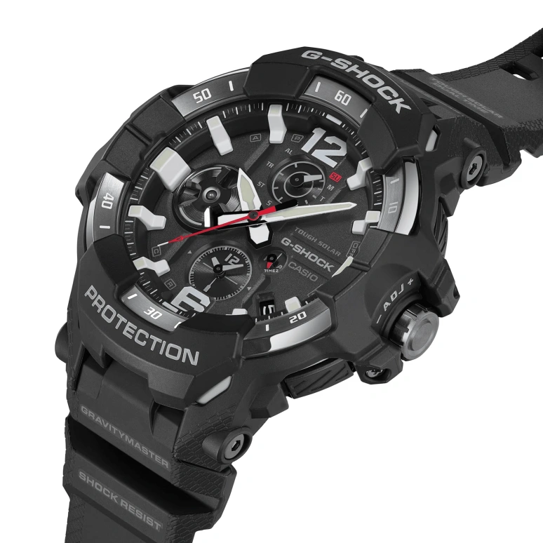 Casio,MASTER OF G - AIR 54.70mm,54.70mm,Bio-sourced,Resin,Grey,Quartz,Countdown,Chronograph,Date,Day,Hardlex,Round,GRB300,GRB300-1A