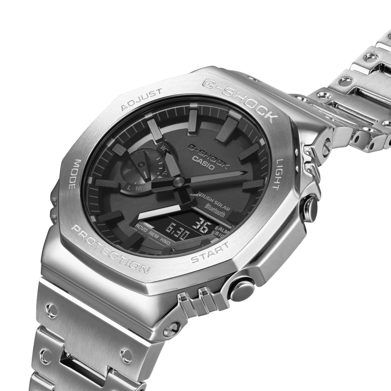 Casio,G-SHOCK 44.40mm,44.40mm,Stainless Steel,Black,Quartz,Countdown,Chronograph,Month,Date,Hardlex,Octagon,GMB2100D,GMB2100D-1A