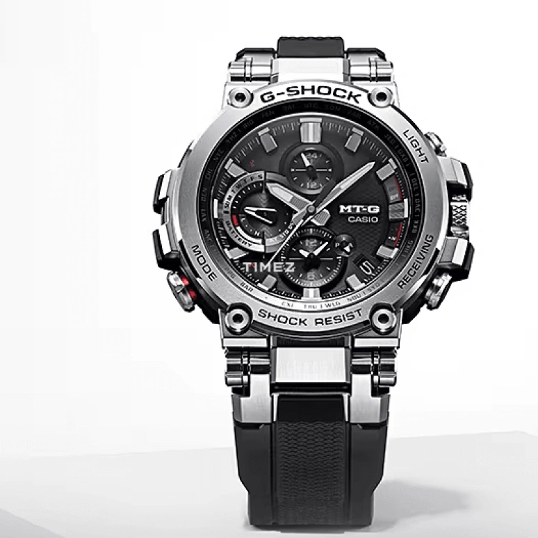 Casio,MTG 55.80x51.70mm,55.80x51.70mm,Resin,Black,Quartz,Countdown,Chronograph,Date,Day,Sapphire,Crystal Glass,Round,MTGB1000,MTGB1000-1A