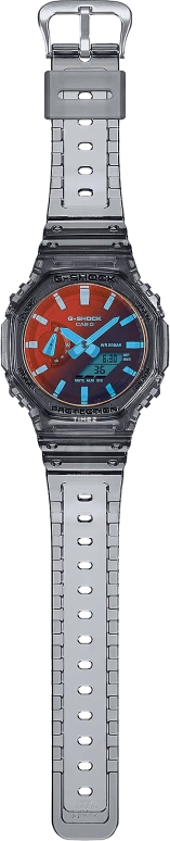 Casio,G-SHOCK 48.50x45.40mm,48.50x45.40mm,Carbon,Resin,Gradient,Blue,Quartz,Countdown,Chronograph,Month,Date,Hardlex,Octagon,GA2100TLS,GA2100TLS-8A