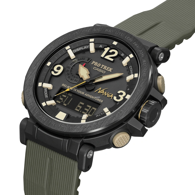 Casio,PROTREK 51.60x51.50mm,51.60x51.50mm,Stainless Steel,Black,Quartz,Countdown,Chronograph,Month,Date,Hardlex,Round,PRW6630NA,PRW6630NA-1A3