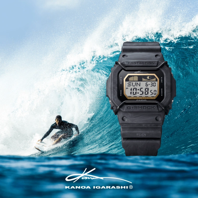 Casio,G-LIDE 46.70x43.20mm,46.70x43.20mm,Bio-sourced,Resin,Black,Quartz,Countdown,Chronograph,Month,Date,Hardlex,Square,GLX5600KB,GLX5600KB-1