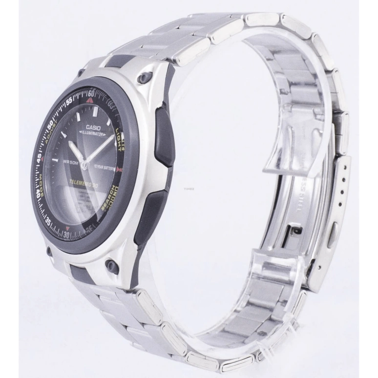 Casio,ANALOG-DIGITAL 40mm,40mm,Resin,Black,Quartz,Chronograph,Month,Date,Day,Plexi,Round,AW80D,AW80D-1AV