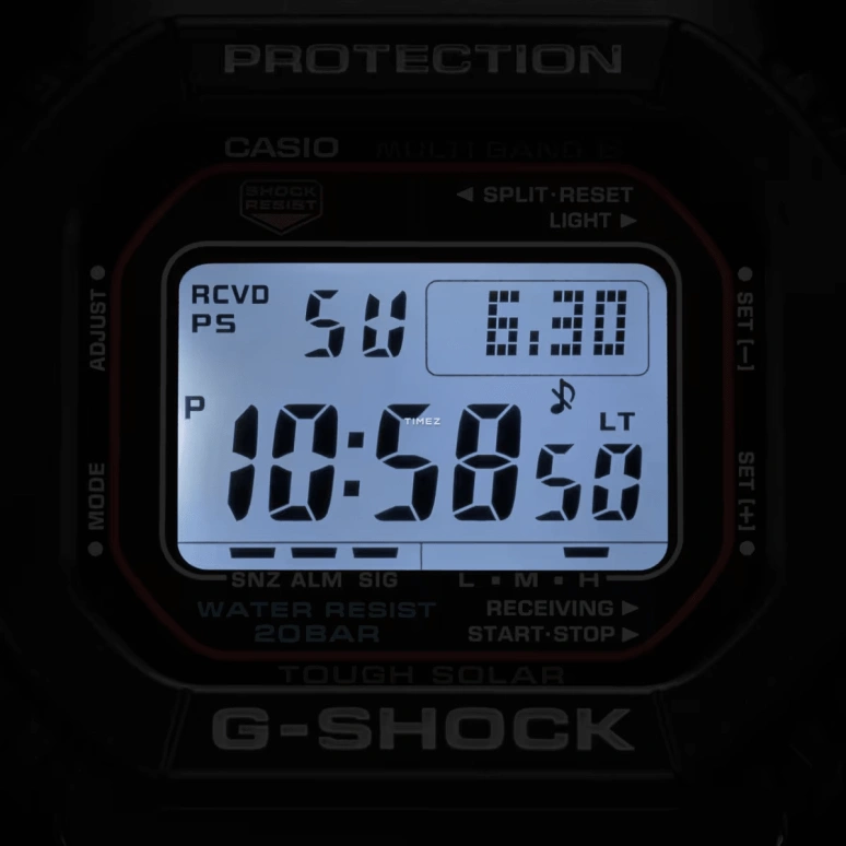 Casio,5600 46.70x43.20mm,46.70x43.20mm,Resin,Black,Grey,Quartz,Countdown,Chronograph,Month,Date,Plexi,Glass,Square,GWM5610,GWM5610-1