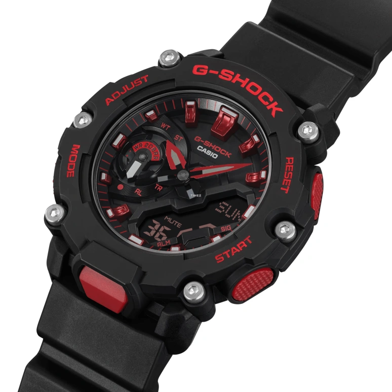 Casio,G-SHOCK 47.10mm,47.10mm,Resin,Carbon,Black,Quartz,Countdown,Chronograph,Month,Date,Hardlex,Round,GA2200BNR,GA2200BNR-1A