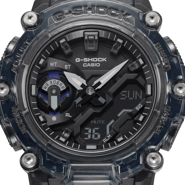 Casio,G-SHOCK 50.80x47.10mm,50.80x47.10mm,Resin,Black,Quartz,Countdown,Chronograph,Month,Date,Hardlex,Round,GA2200SKL,GA2200SKL-8A