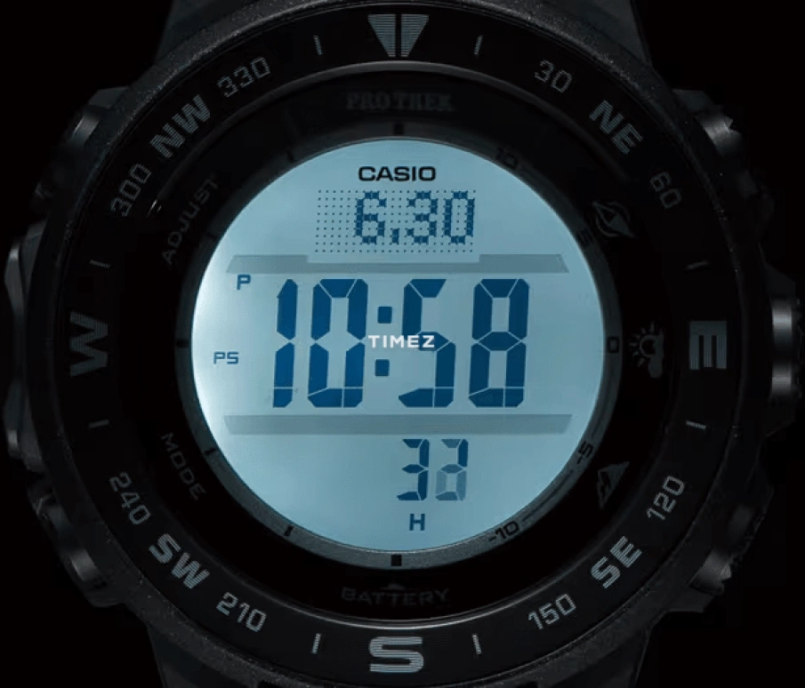 Casio,PROTREK 56x47.10mm,56x47.10mm,Resin,Grey,Quartz,Countdown,Chronograph,Month,Date,Hardlex,Round,PRG330,PRG330-1