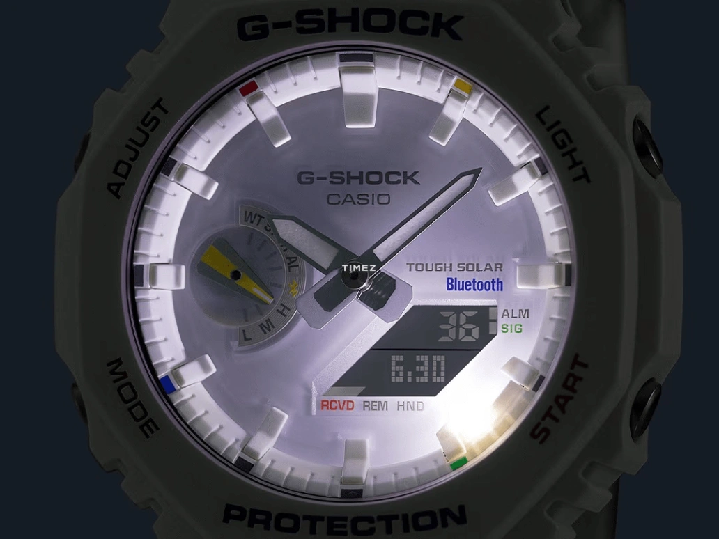 Casio,G-SHOCK 48.50x45.40mm,48.50x45.40mm,Resin,Carbon,Silver,Quartz,Countdown,Chronograph,Month,Date,Hardlex,Round,GAB2100FC,GAB2100FC-7A
