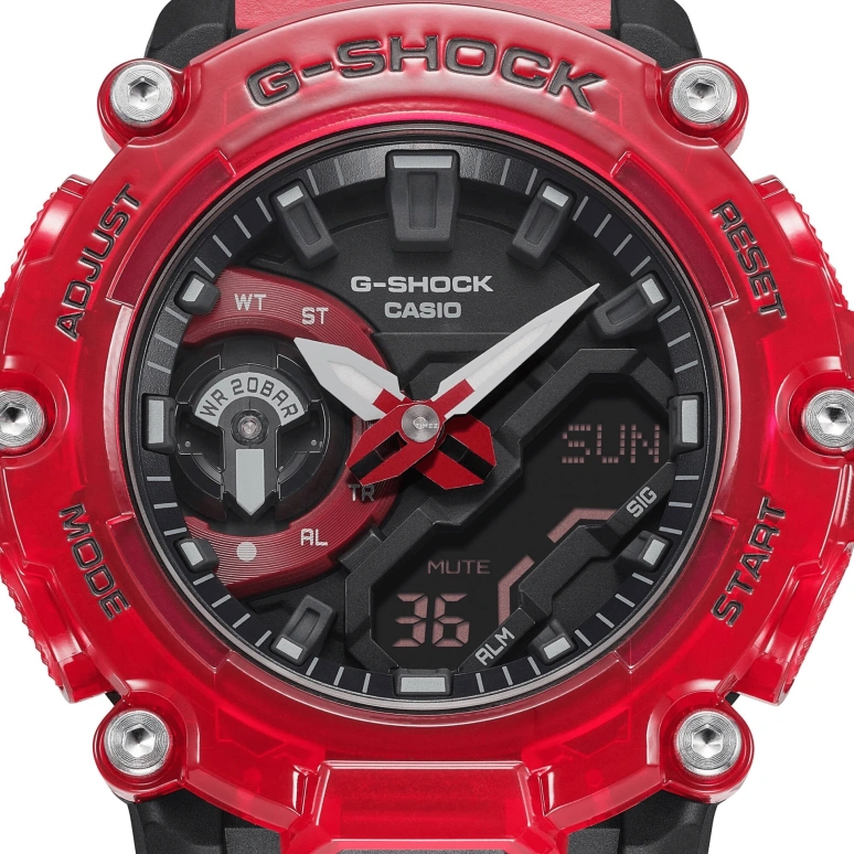 Casio,G-SHOCK 50.80x47.10mm,50.80x47.10mm,Resin,Black,Quartz,Countdown,Chronograph,Month,Date,Hardlex,Round,GA2200SKL,GA2200SKL-4A