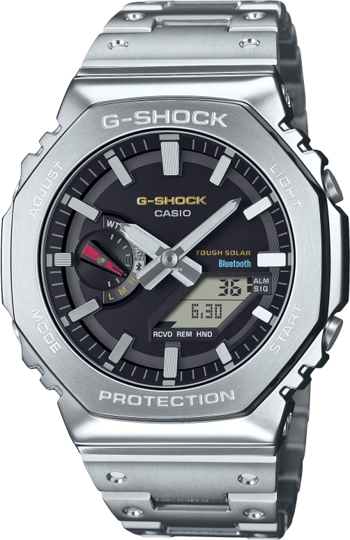 Casio,G-SHOCK 49.80x44.40mm,49.80x44.40mm,Stainless Steel,Black,Quartz,Countdown,Chronograph,Month,Date,Hardlex,Round,GMB2100SD,GMB2100SD-1C