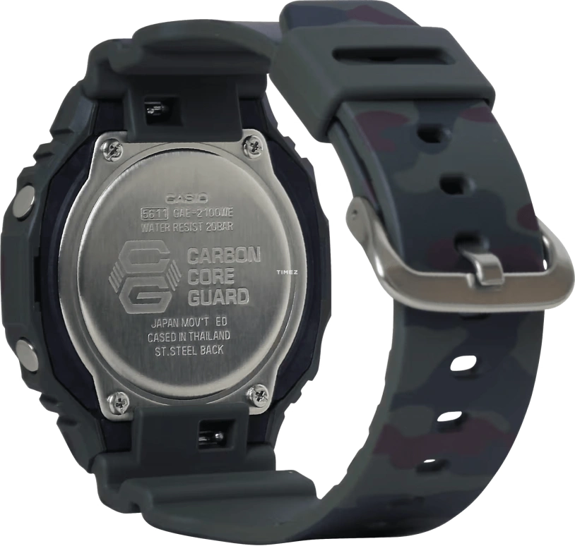 Casio,G-SHOCK 48.50x45.40mm,48.50x45.40mm,Resin,Carbon,Black,Quartz,Countdown,Chronograph,Month,Date,Hardlex,Round,GAE2100WE,GAE2100WE-3A