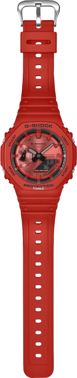 Casio,G-SHOCK 48.50x45.40mm,48.50x45.40mm,Bio-sourced,Resin,Red,Quartz,Countdown,Chronograph,Month,Date,Hardlex,Round,GA2100RRB,GA2100RRB-4A