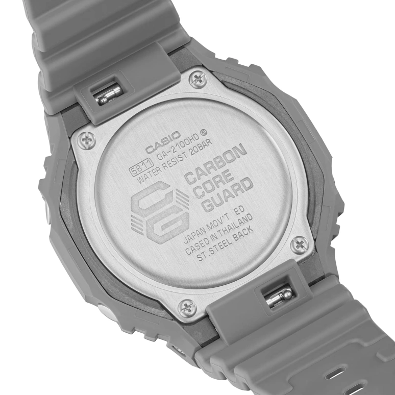 Casio,G-SHOCK 48.50x45.40mm,48.50x45.40mm,Carbon,Bio-sourced,Resin,White,Quartz,Countdown,Chronograph,Month,Date,Hardlex,Octagon,GA2100HD,GA2100HD-8A