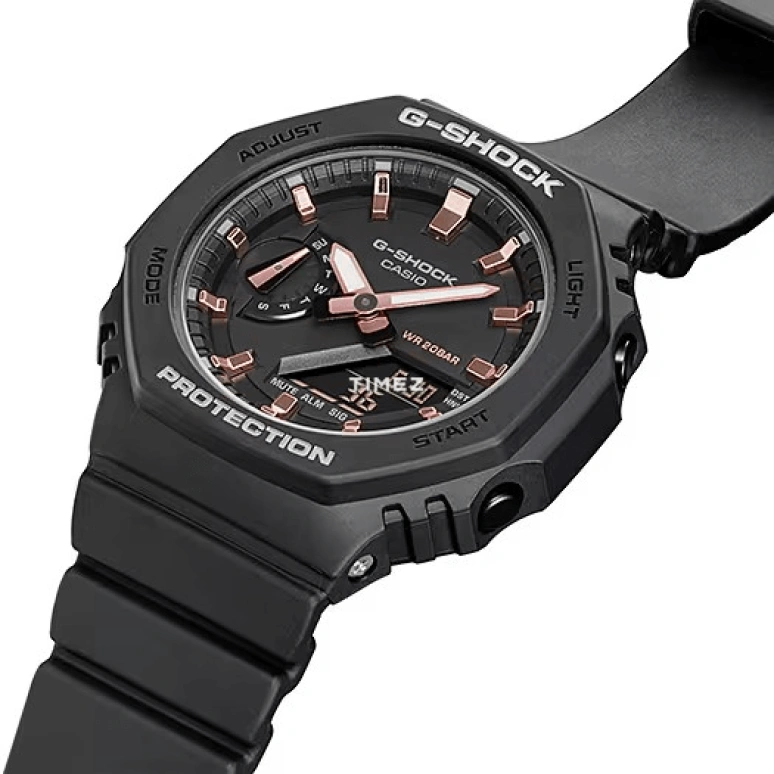 Casio,G-SHOCK 42.90mm,42.90mm,Carbon,Resin,Black,Quartz,Countdown,Chronograph,Month,Date,Hardlex,Octagon,GMAS2100,GMAS2100-1A