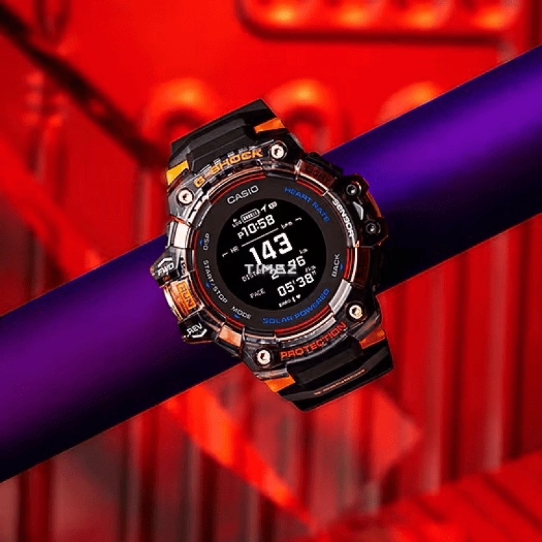 Casio,G-SHOCK 55mm,55mm,Resin,Black,Processor,Countdown,Chronograph,Month,Date,Hardlex,Round,GBDH1000,GBDH1000-1A4
