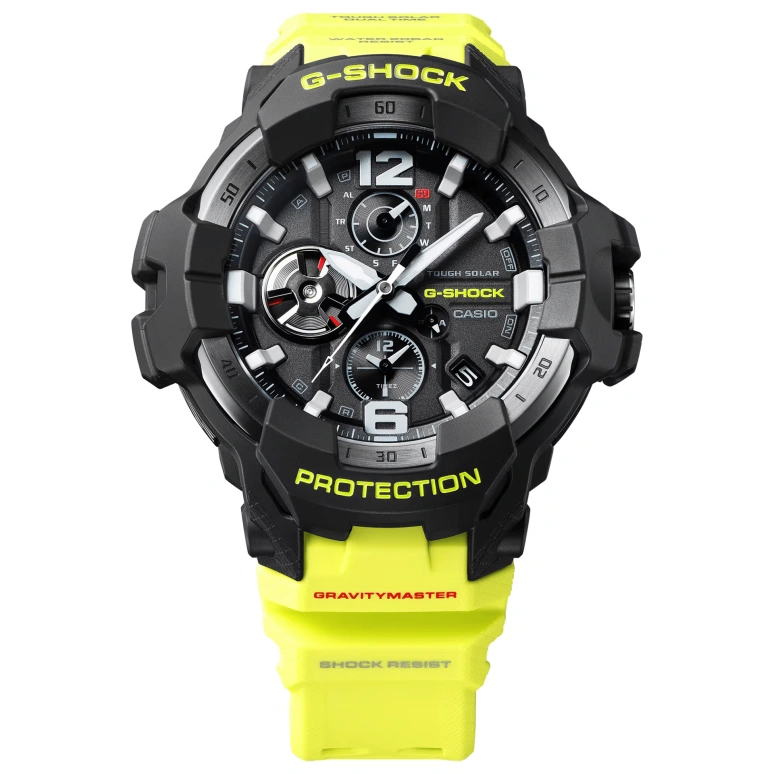 Casio,MASTER OF G - AIR 59x54.70mm,59x54.70mm,Bio-sourced,Carbon,Resin,Stainless Steel,Black,Quartz,Countdown,Chronograph,Moonphase,Month,Hardlex,Glass,Round,GRB300RY,GRB300RY-1A9