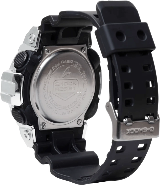 Casio,G-STEEL 53.40mm,53.40mm,Bio-sourced,Resin,Stainless Steel,Silver,Quartz,Countdown,Chronograph,Month,Date,Hardlex,Round,GM700,GM700-1A