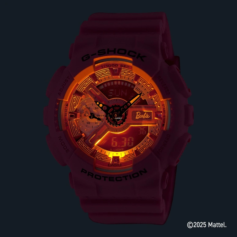 Casio,G-SHOCK 45.90mm,45.90mm,Resin,Pink Red,Quartz,Countdown,Chronograph,Month,Date,Hardlex,Round,GMAS110BE,GMAS110BE-4A