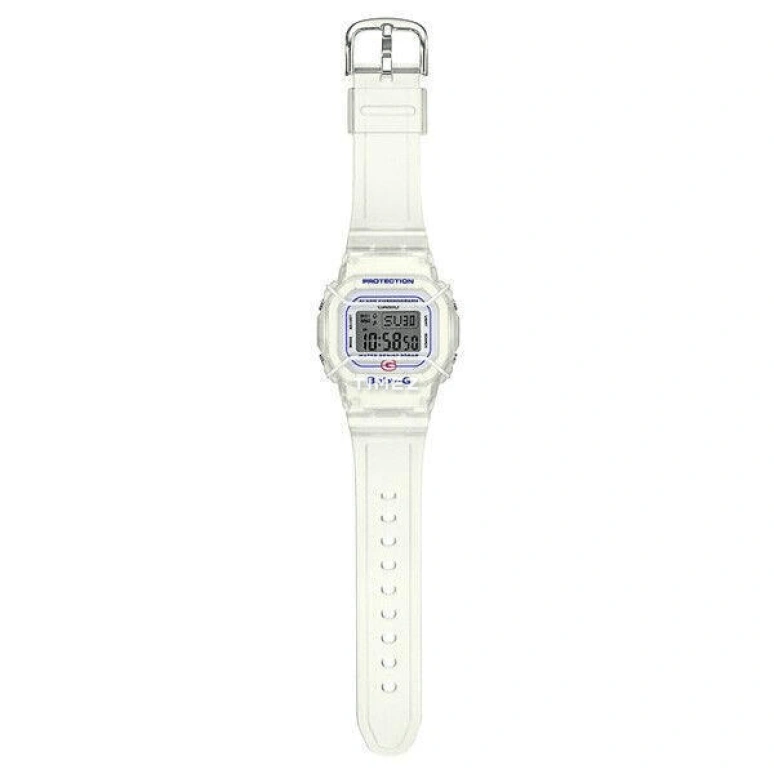 Casio,BABY-G 44.70x40mm,44.70x40mm,Plastic,Black,Grey,Quartz,Rectangular,White,BGD,BGD-525-7E