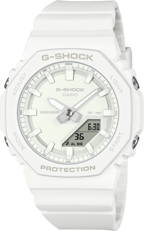 Casio,G-SHOCK 46x40.20mm,46x40.20mm,Resin,White,Quartz,Countdown,Chronograph,Month,Date,Hardlex,Round,GMAP2100,GMAP2100-7A