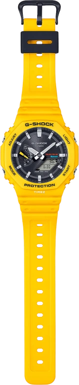 Casio,G-SHOCK 48.50x45.40mm,48.50x45.40mm,Resin,Carbon,Black,Quartz,Countdown,Chronograph,Month,Date,Hardlex,Round,GAB2100C,GAB2100C-9A