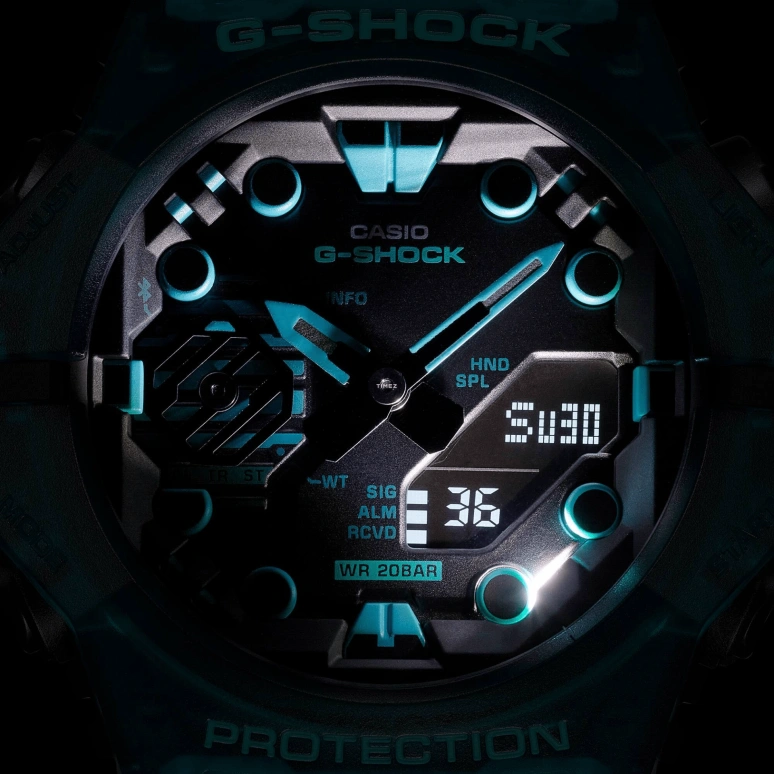 Casio,G-SHOCK 42.50x46mm,42.50x46mm,Resin,Carbon,Black,Quartz,Countdown,Chronograph,Date,Day,Hardlex,Round,GAB001G,GAB001G-2A
