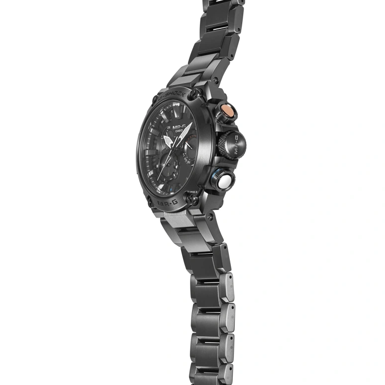 Casio,MR-G 54.70x49.80mm,54.70x49.80mm,Titanium,Black,Automatic,Countdown,Chronograph,Month,Date,Sapphire,Crystal Glass,Round,MRGB2000B,MRGB2000B-1A1
