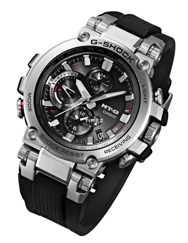 Casio,MTG 55.80x51.70mm,55.80x51.70mm,Resin,Black,Quartz,Countdown,Chronograph,Date,Day,Sapphire,Crystal Glass,Round,MTGB1000,MTGB1000-1A