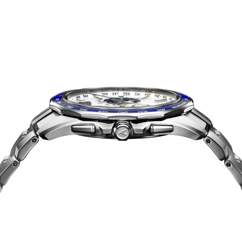Casio,OCEANUS 47.50x42.80mm,47.50x42.80mm,Titanium,White,Quartz,Chronograph,Date,Day,Power Reserve Indicator,Sapphire,Crystal Glass,Round,OCWS7000D,OCWS7000D-7A