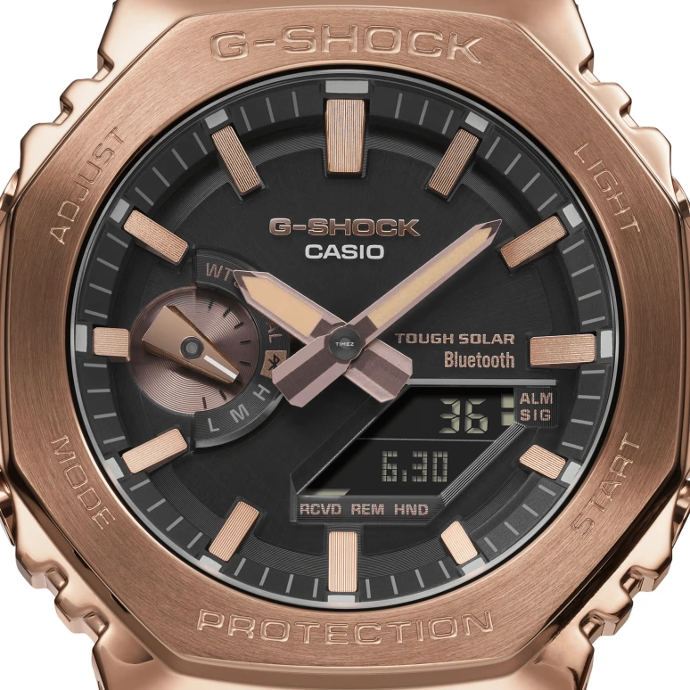 Casio,G-SHOCK 49.80x44.40mm,49.80x44.40mm,Stainless Steel,Black,Quartz,Countdown,Chronograph,Month,Date,Hardlex,Octagon,GMB2100GD,GMB2100GD-5A