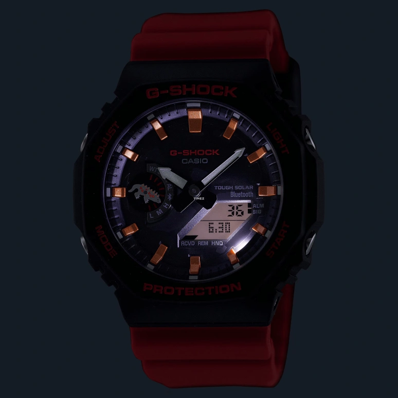 Casio,G-SHOCK 45.40mm,45.40mm,Carbon,Bio-sourced,Resin,Black,Quartz,Countdown,Chronograph,Month,Date,Hardlex,Octagon,GAB2100CD1A4