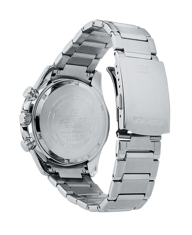 Casio,EDIFICE 47.60mm,47.60mm,Stainless Steel,Black,Quartz,Chronograph,Day,Power Reserve Indicator,Solar Charging,Hardlex,Round,EQS900DB,EQS900DB-2AV