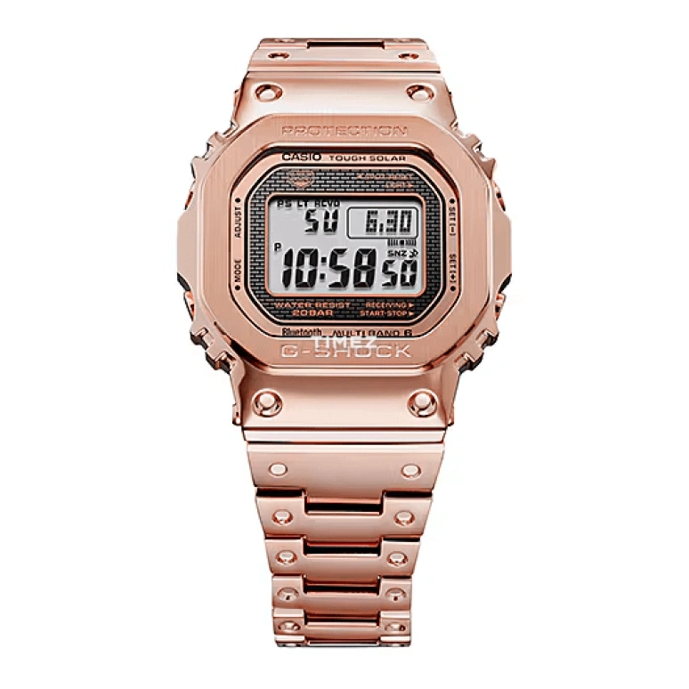 Casio,G-SHOCK 49.30x43.20mm,49.30x43.20mm,Stainless Steel,Grey,Quartz,Countdown,Chronograph,Perpetual Calendar,Month,Hardlex,Square,GMW,GMW-B5000GD-4