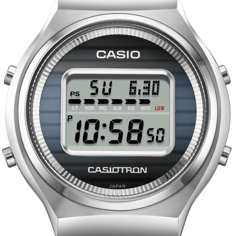 Casio,CASIOTRON 42.70x39.10mm,42.70x39.10mm,Stainless Steel,Blue,Quartz,Countdown,Chronograph,Month,Date,Hardlex,Round,TRN50,TRN50-2A