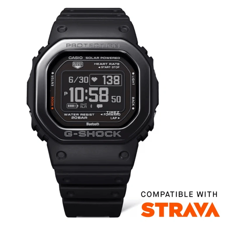 Casio,G-SHOCK 51.10x44.50mm,51.10x44.50mm,Stainless Steel,Black,Quartz,Countdown,Chronograph,Perpetual Calendar,Month,Square,DW,DW-H5600MB-1