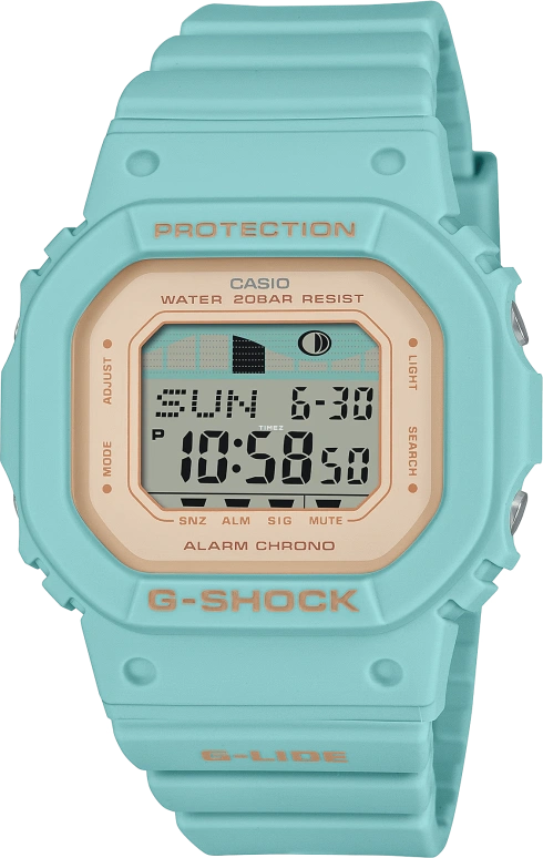Casio,G-LIDE 45.70x40.50mm,45.70x40.50mm,Resin,Cream,Quartz,Countdown,Chronograph,Month,Date,Hardlex,Square,GLXS5600,GLXS5600-3