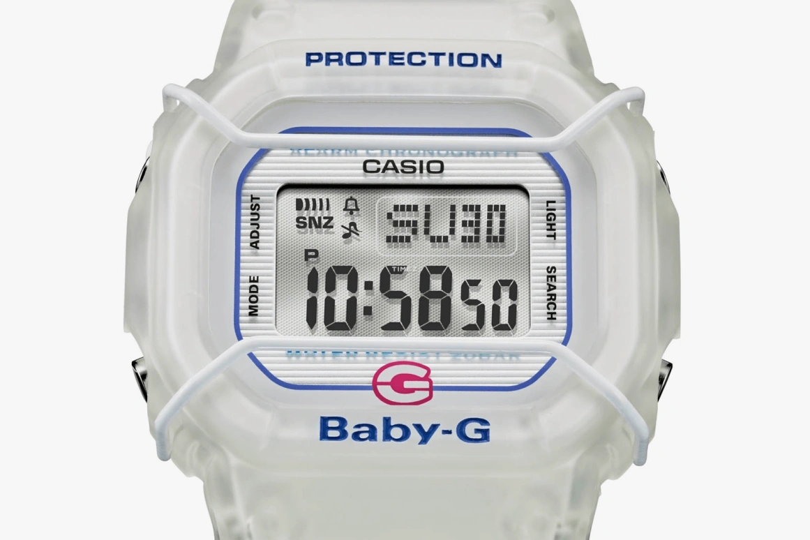 Casio,BABY-G 44.70x40mm,44.70x40mm,Plastic,Black,Grey,Quartz,Rectangular,White,BGD,BGD-525-7E