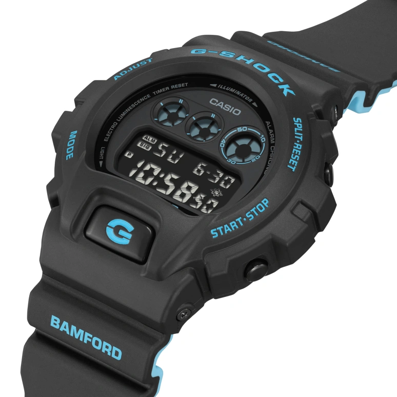 Casio,G-Shock 6900 50mm,50mm,Resin,Black,Quartz,Countdown,Chronograph,Month,Date,Hardlex,Round,DW6900BWD,DW6900BWD-1