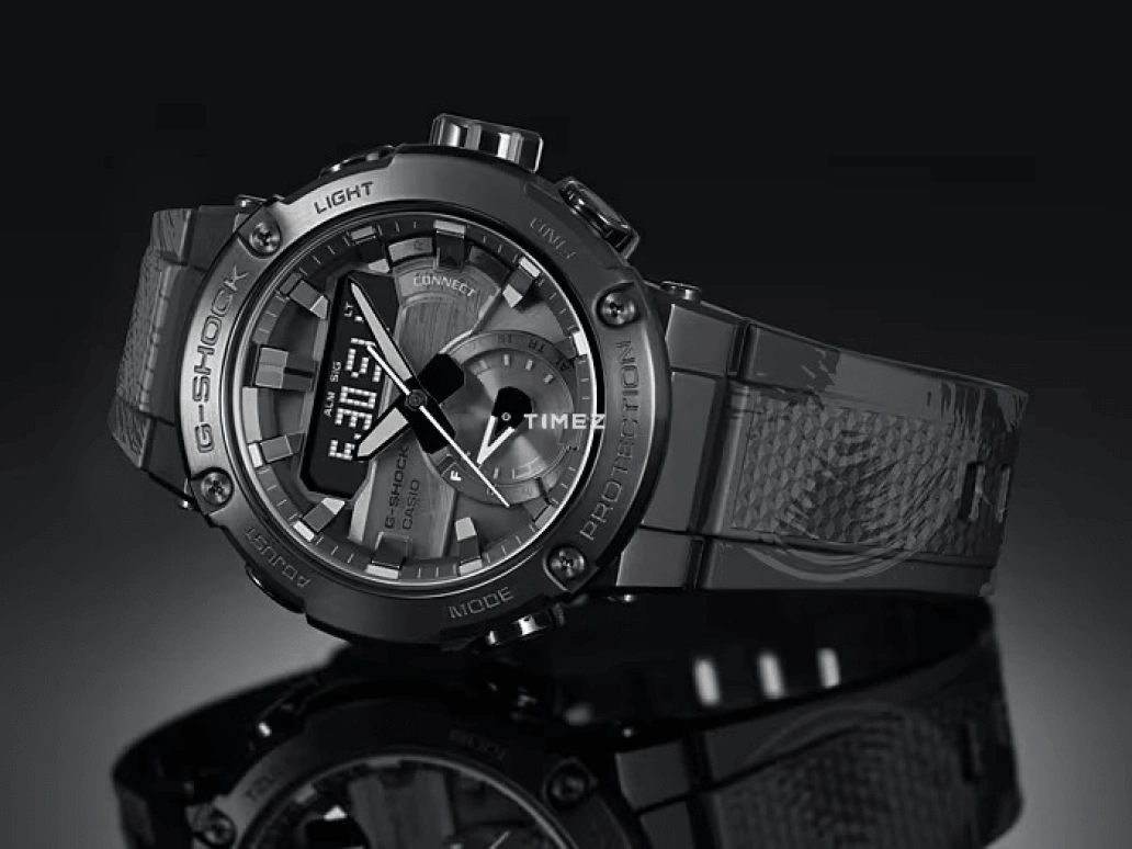 Casio,G-STEEL 46.50mm,46.50mm,Carbon,Black,Quartz,Countdown,Chronograph,Month,Date,Hardlex,Round,GST,GST-B200TJ-1A