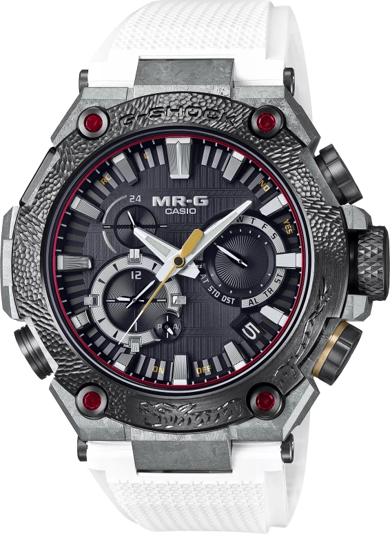 Casio,MR-G 49.80mm,49.80mm,Titanium,Black,Quartz,Countdown,Chronograph,Day,Dule Time,Sapphire,Round,MRGB2000SG1A