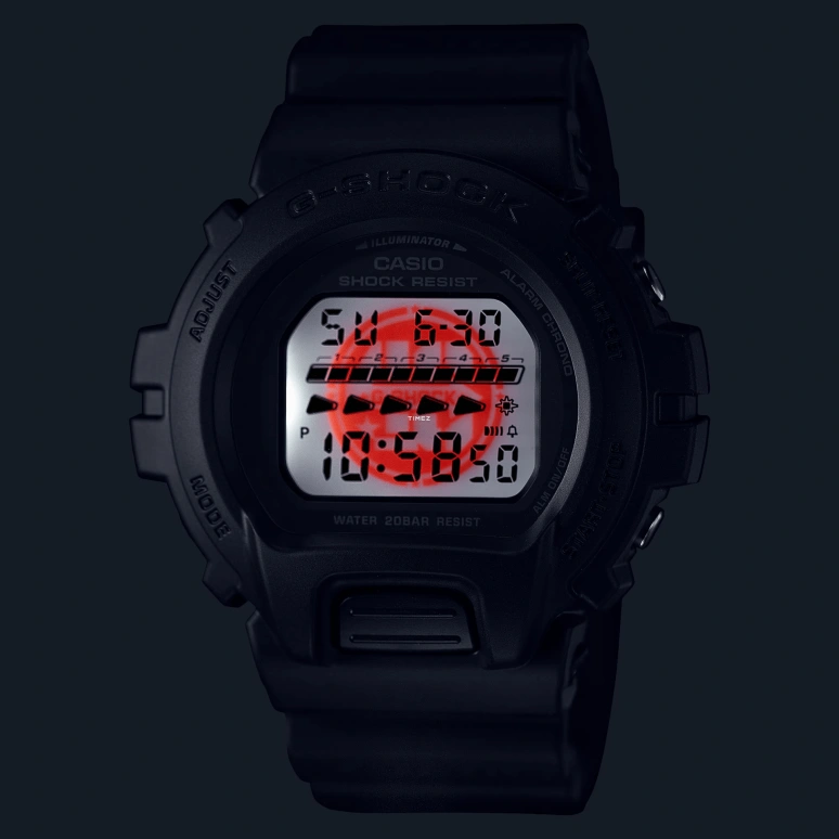 Casio,G-SHOCK 53.20x50mm,53.20x50mm,Bio-sourced,Resin,Black,Grey,Automatic,Countdown,Chronograph,Month,Date,Hardlex,Round,DW6640RE,DW6640RE-1