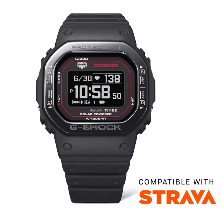Casio,G-SHOCK 51.10x44.50mm,51.10x44.50mm,Bio-sourced,Black,Quartz,Chronograph,Moonphase,Month,Date,Hardlex,Square,DW,DW-H5600MB-1A4