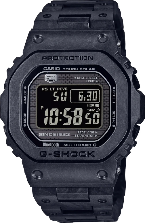 Casio,G-SHOCK 49.10x45mm,49.10x45mm,Carbon,Resin,Black,Quartz,Countdown,Chronograph,Month,Date,Sapphire,Square,GCWB5000UN,GCWB5000UN-1
