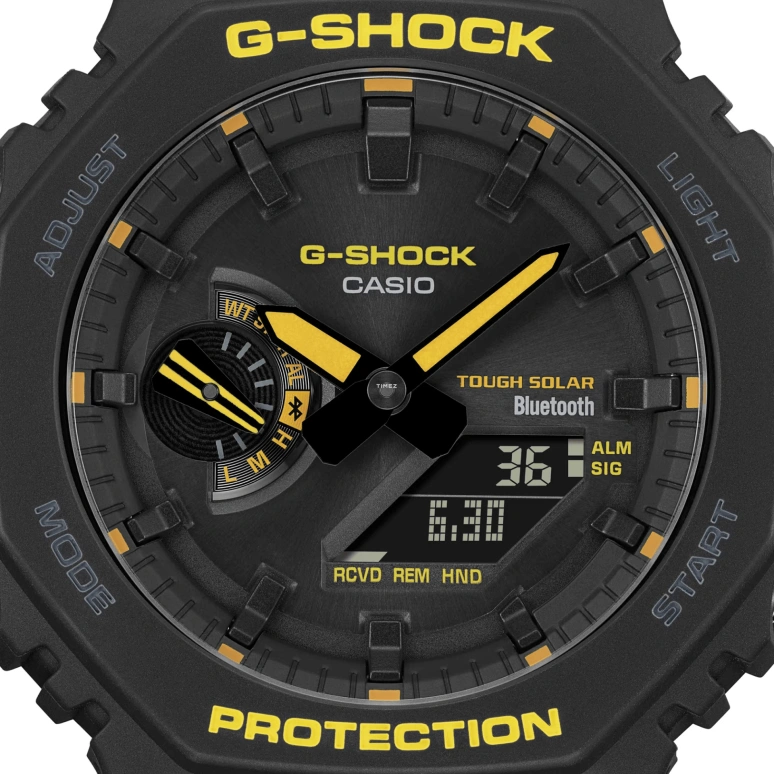 Casio,G-SHOCK 45.40mm,45.40mm,Carbon,Black,Quartz,Countdown,Chronograph,Month,Date,Hardlex,Round,GAB2100CY,GAB2100CY-1A