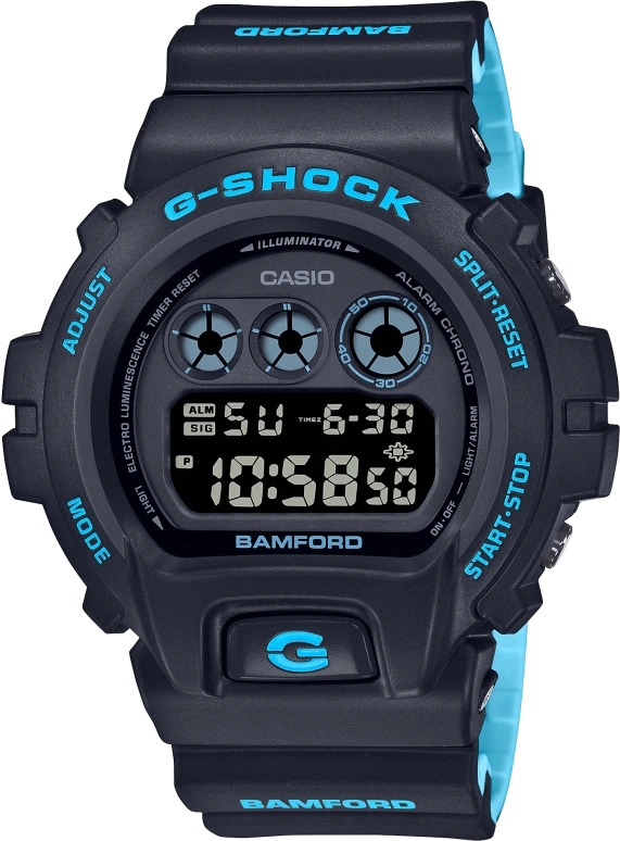 Casio,G-Shock 6900 50mm,50mm,Resin,Black,Quartz,Countdown,Chronograph,Month,Date,Hardlex,Round,DW6900BWD,DW6900BWD-1