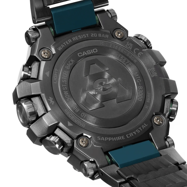 Casio,MTG 51.90x50.90mm,51.90x50.90mm,Stainless Steel,Black,Quartz,Countdown,Chronograph,Month,Date,Hardlex,Round,MTGB3000BD,MTGB3000BD-12