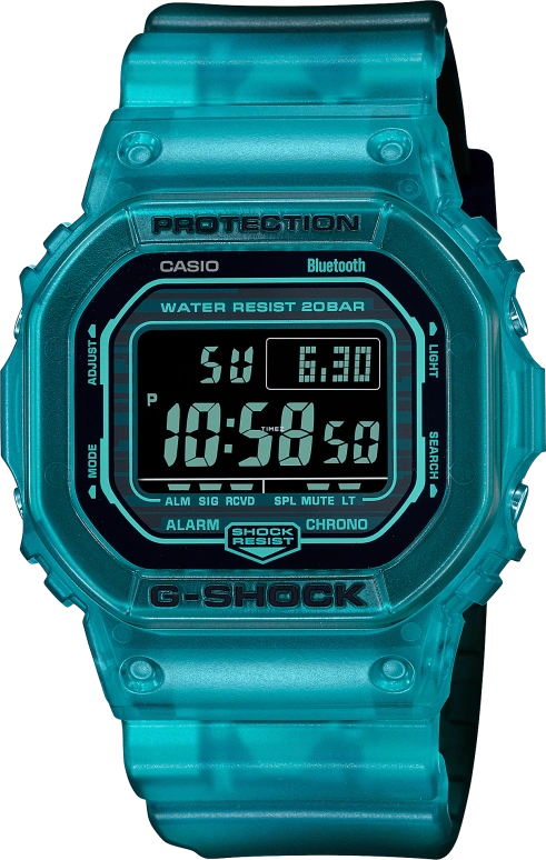 Casio,G-SHOCK 48.90x42.80mm,48.90x42.80mm,Resin,Blue,Quartz,Rectangular,DWB5600G,DWB5600G-2