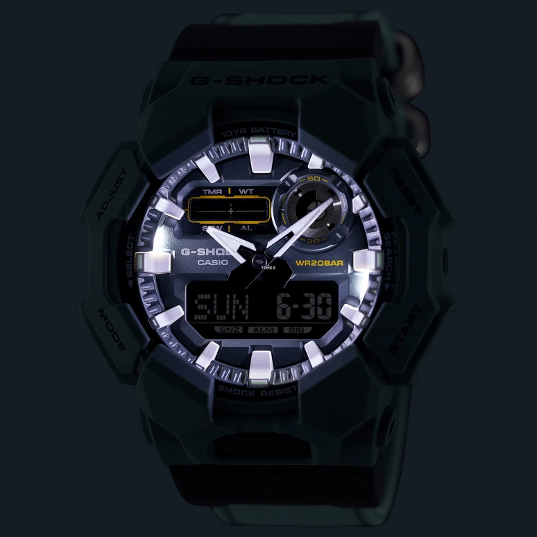 Casio,G-SHOCK 51.90mm,51.90mm,Bio-sourced,Resin,Carbon,Blue,Quartz,Countdown,Chronograph,Month,Date,Hardlex,Round,GA010CE,GA010CE-2A