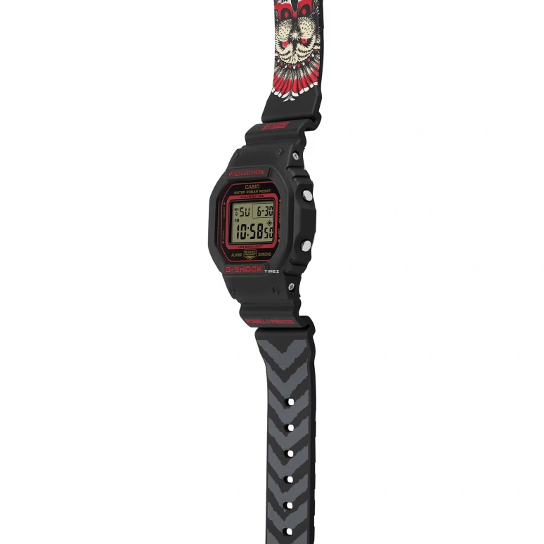 Casio,G-SHOCK 48.90x42.80mm,48.90x42.80mm,Resin,Black,Yellow,Red,Quartz,Countdown,Chronograph,Month,Date,Hardlex,Square,DW5600KH,DW5600KH-1